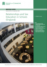 Relationships and Sex Education in Schools (England): (Briefing Paper Number 06103)